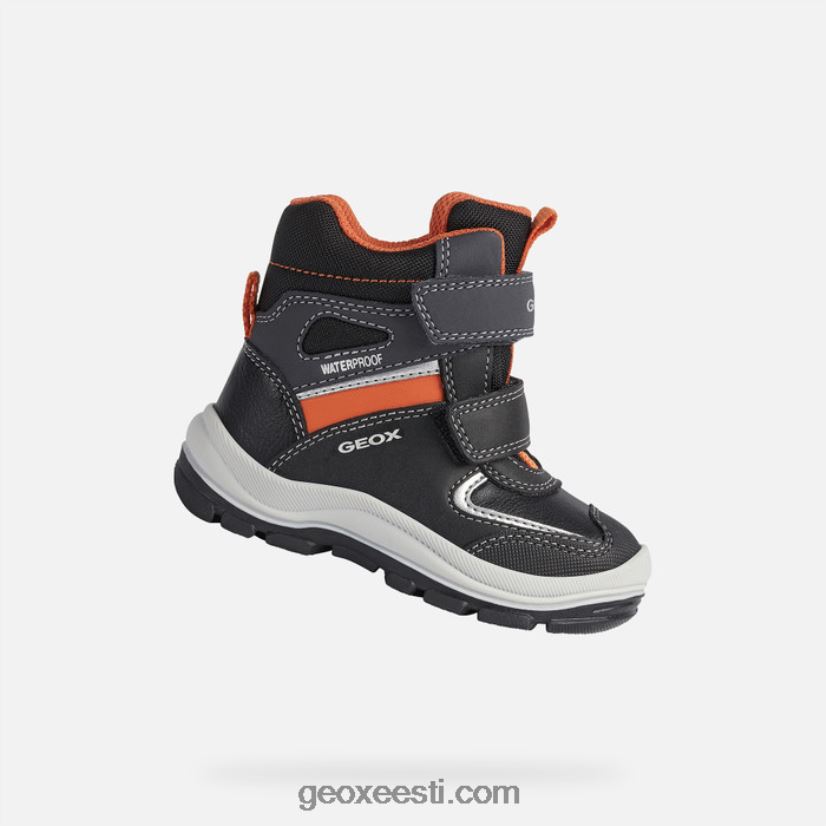 flanfil väikelapsJ4Z02T1633 Geox must/oranž