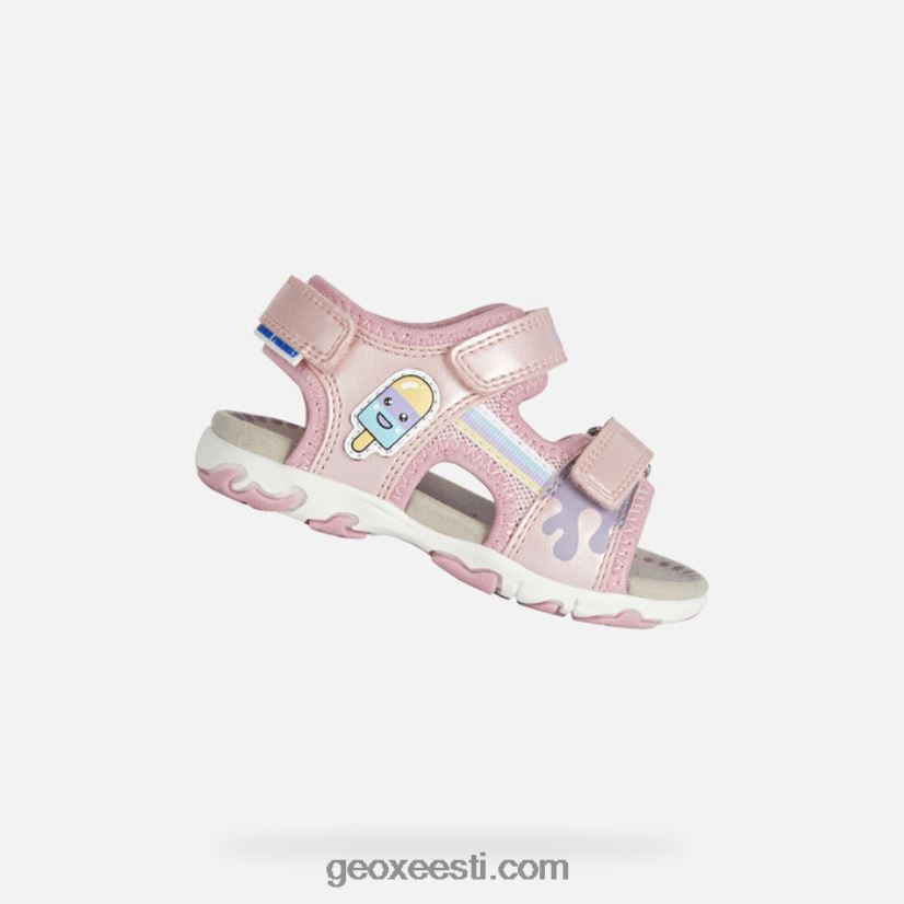 sandaalflaffee väikelapsJ4Z02T1565 Geox heleroosa