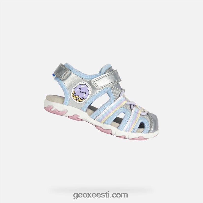 sandaalflaffee väikelapsJ4Z02T2013 Geox hõbedane