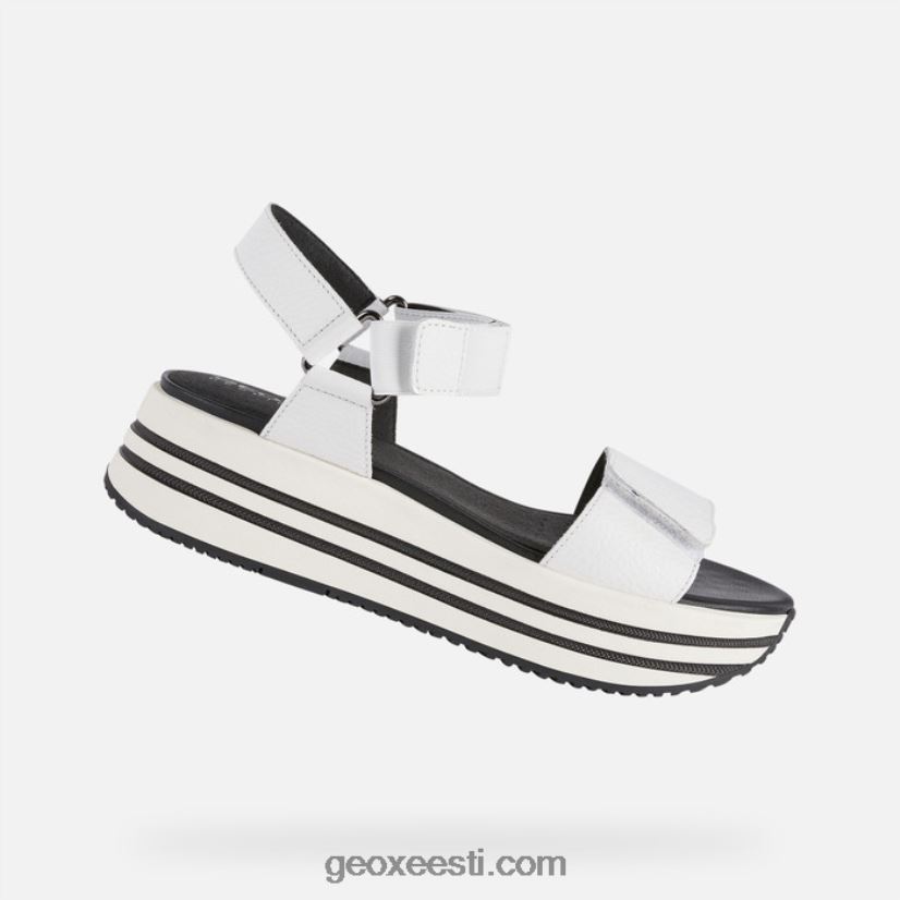 sandaali kency naised J4Z02T354 Geox valge