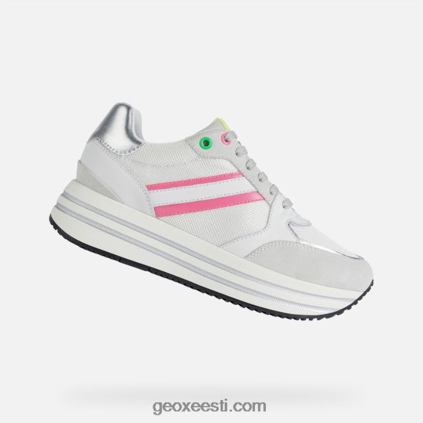 kency naised J4Z02T398 Geox valge/fluo fuksia