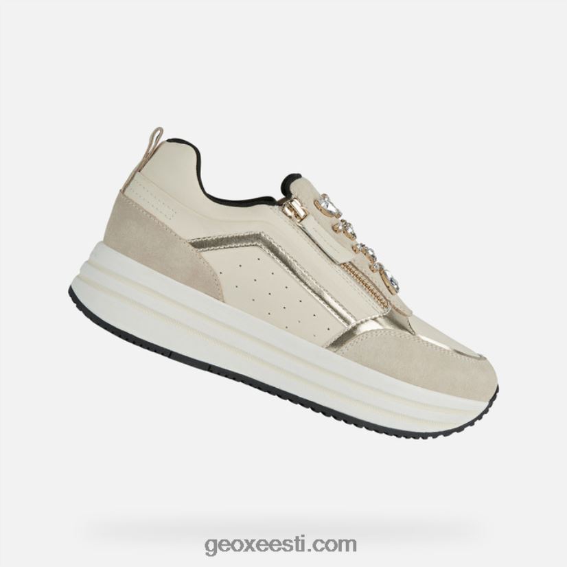 kency naised J4Z02T447 Geox hele taupe/kreem