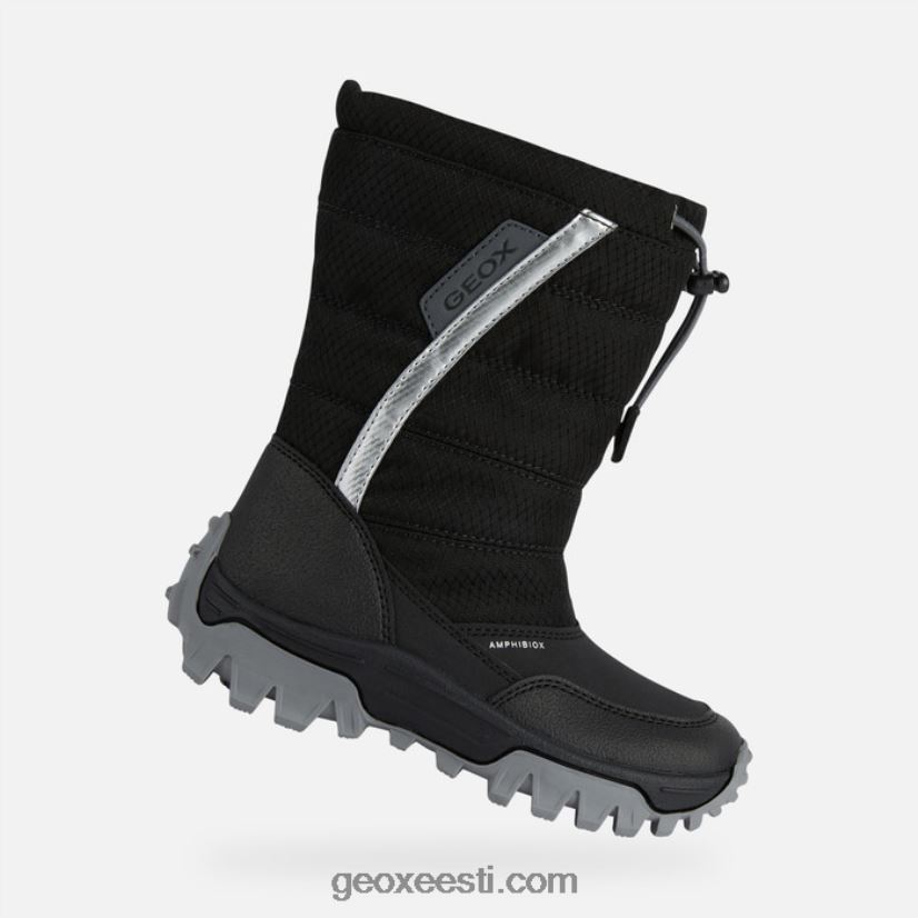 himalaya abx juunior poisid J4Z02T1160 Geox must/hõbedane