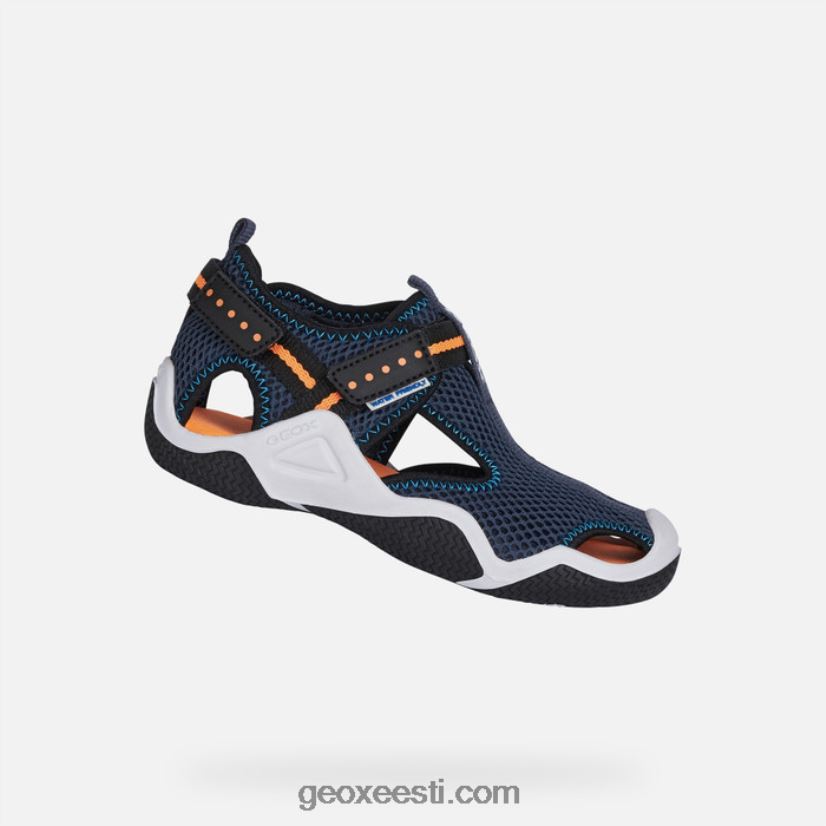 kahlaja juunior poisid J4Z02T1349 Geox tumesinine/fluooranž