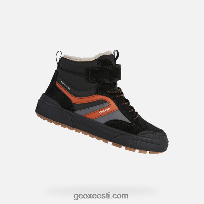 weemble abx juunior poisid J4Z02T1076 Geox must/rooste