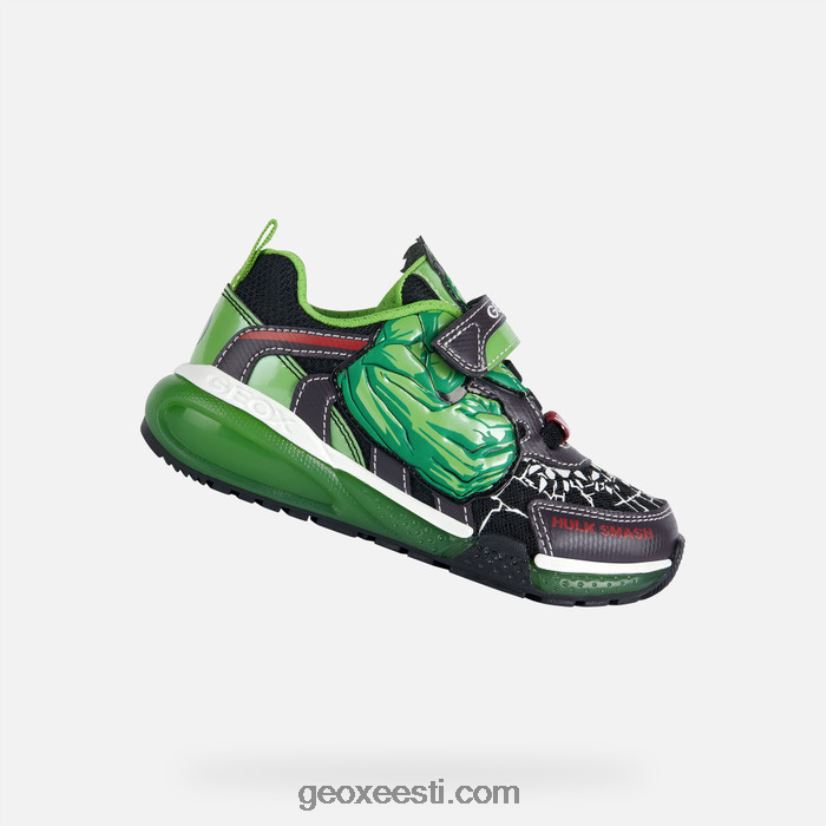 bayonyc juunior poisid J4Z02T1036 Geox must/roheline