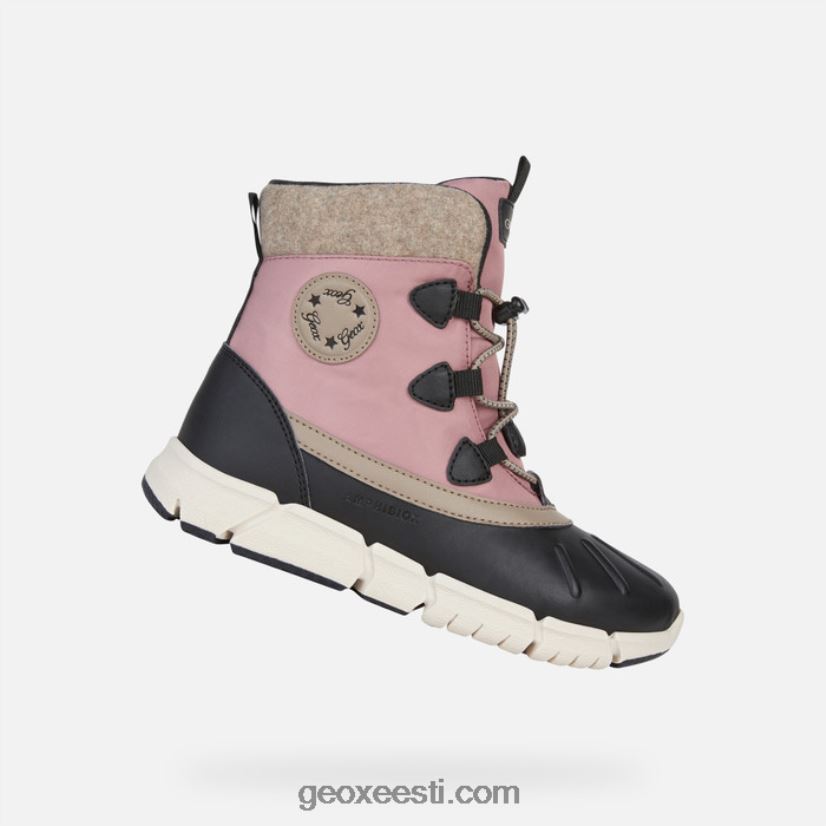 flexyper abx tüdrukud J4Z02T1082 Geox must/dk roosa