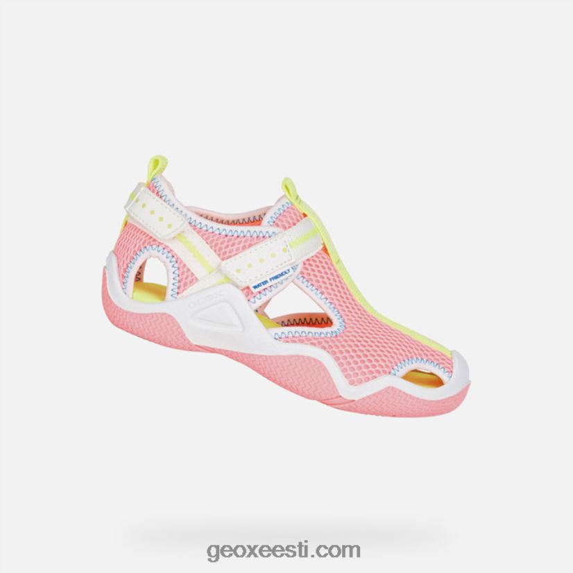 kahlaja juunior tüdrukud J4Z02T1047 Geox fluo fuksia/valge