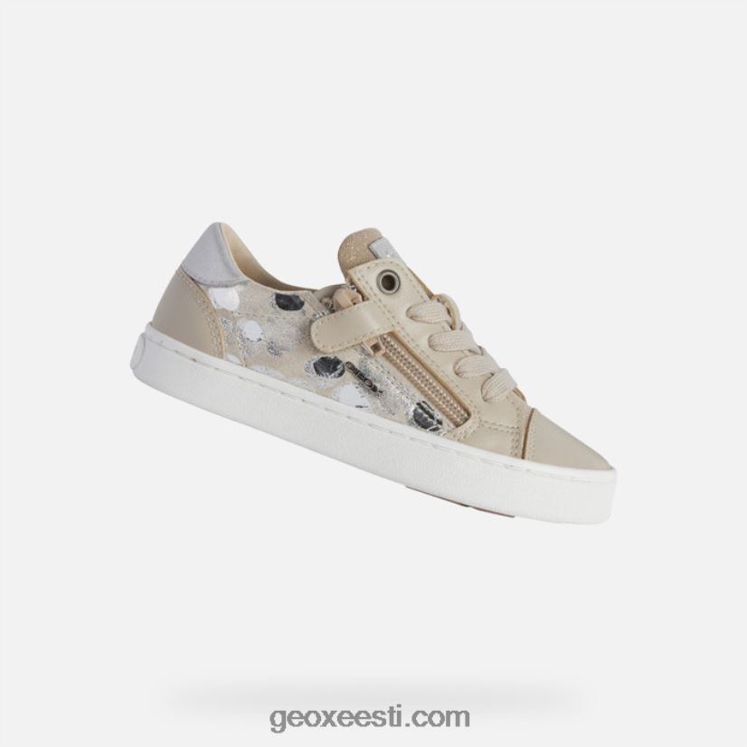 kilwi tüdrukud J4Z02T1178 Geox beež/hõbedane