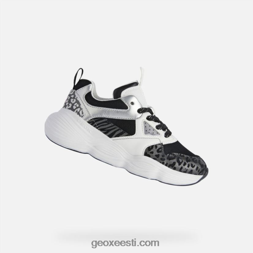 mull tüdrukud J4Z02T1244 Geox must valge