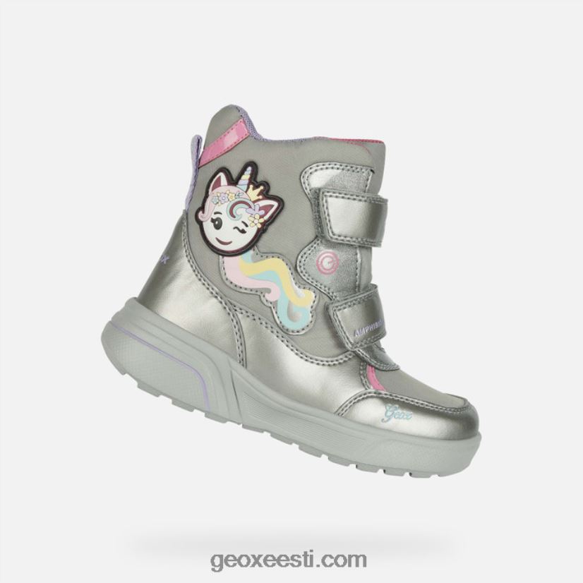 sveggen abx tüdrukud J4Z02T1186 Geox tume hõbe/fuksia