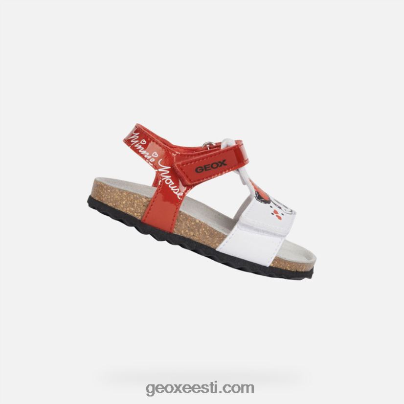 sandaalid kriit beebiJ4Z02T1597 Geox punane/valge